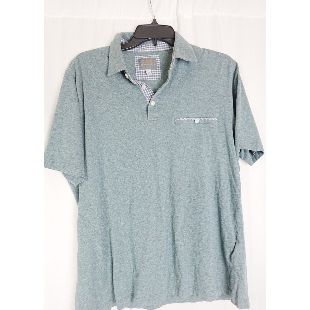 Thomas Dean Short Sleeve Gray Polo Shirt Mens Size M Golf‎ Casual